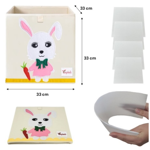 PUDEŁKO POJEMNIK ORGANIZER do przechowywania regału zabawki ubrania książki KRÓLIK