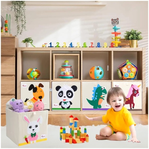 PUDEŁKO POJEMNIK ORGANIZER do przechowywania regału zabawki ubrania książki KRÓLIK