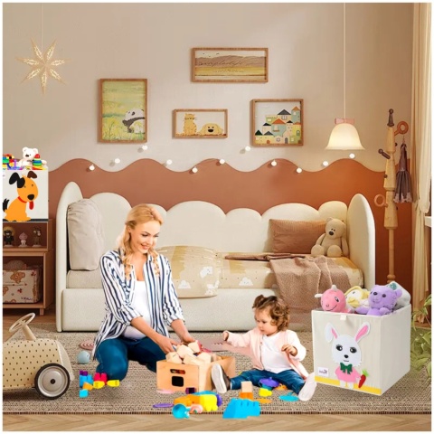 PUDEŁKO POJEMNIK ORGANIZER do przechowywania regału zabawki ubrania książki KRÓLIK