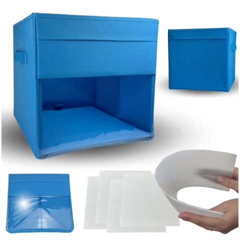 PUDEŁKO POJEMNIK ORGANIZER do przechowywania regału zabawki ubrania książki NIEBIESKI 2