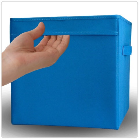 PUDEŁKO POJEMNIK ORGANIZER do przechowywania regału zabawki ubrania książki NIEBIESKI 2