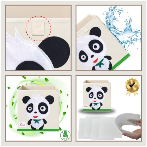 PUDEŁKO POJEMNIK ORGANIZER do przechowywania regału zabawki ubrania książki PANDA