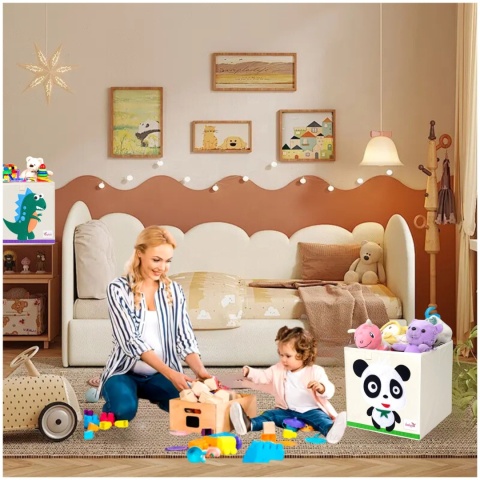PUDEŁKO POJEMNIK ORGANIZER do przechowywania regału zabawki ubrania książki PANDA