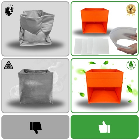 PUDEŁKO POJEMNIK ORGANIZER do przechowywania regału zabawki ubrania książki POMARAŃCZOWY