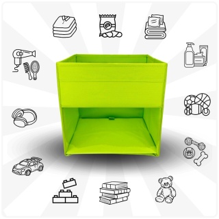 PUDEŁKO POJEMNIK ORGANIZER do przechowywania regału zabawki ubrania książki ZIELONY 1