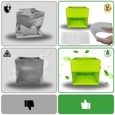 PUDEŁKO POJEMNIK ORGANIZER do przechowywania regału zabawki ubrania książki ZIELONY 1