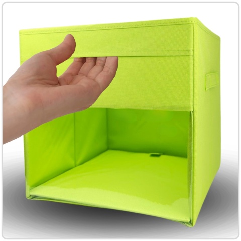 PUDEŁKO POJEMNIK ORGANIZER do przechowywania regału zabawki ubrania książki ZIELONY 1