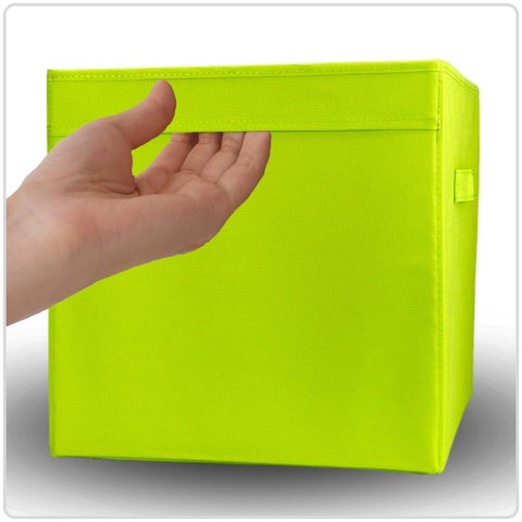 PUDEŁKO POJEMNIK ORGANIZER do przechowywania regału zabawki ubrania książki ZIELONY 1