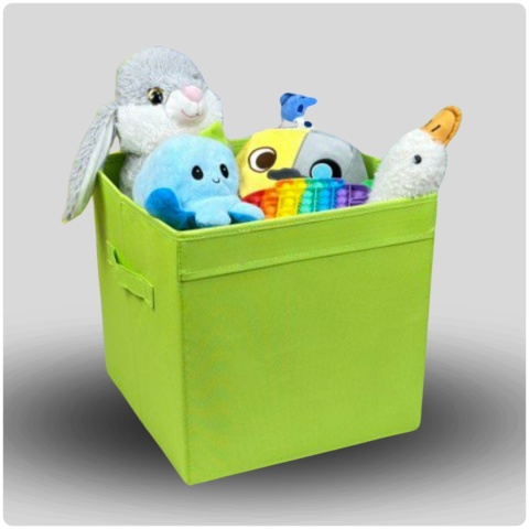 PUDEŁKO POJEMNIK ORGANIZER do przechowywania regału zabawki ubrania książki ZIELONY 1