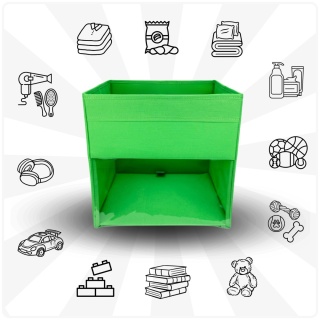 PUDEŁKO POJEMNIK ORGANIZER do przechowywania regału zabawki ubrania książki ZIELONY 2