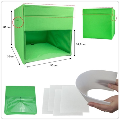 PUDEŁKO POJEMNIK ORGANIZER do przechowywania regału zabawki ubrania książki ZIELONY 2