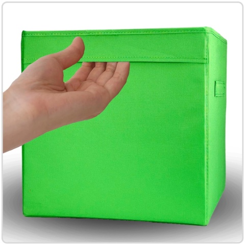 PUDEŁKO POJEMNIK ORGANIZER do przechowywania regału zabawki ubrania książki ZIELONY 2