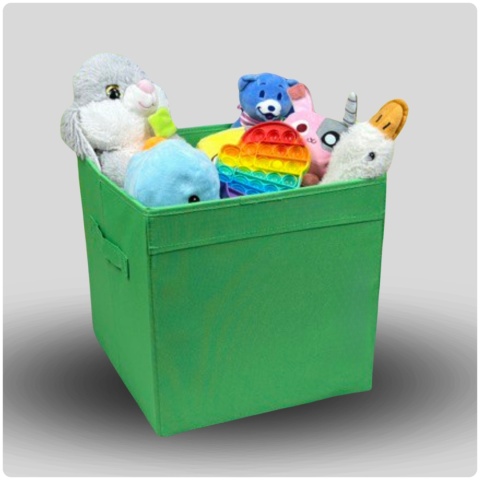 PUDEŁKO POJEMNIK ORGANIZER do przechowywania regału zabawki ubrania książki ZIELONY 2