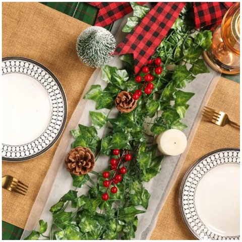 Sztuczny bluszcz 12x girlanda wisząca dekoracja osłona na ścianę balkon 25 m