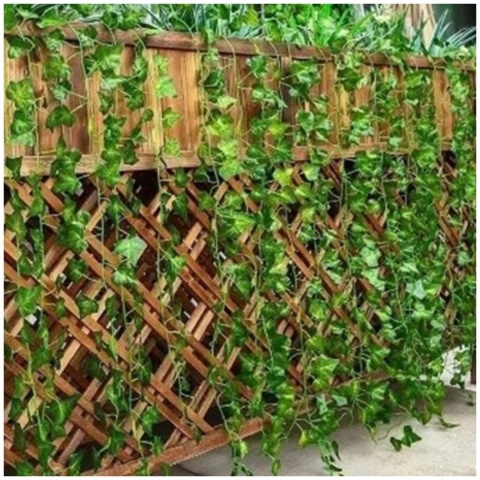 Sztuczny bluszcz 12x girlanda wisząca dekoracja osłona na ścianę balkon 25 m