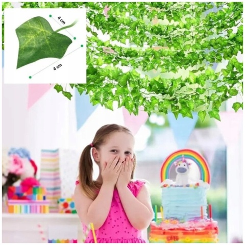 Sztuczny bluszcz 12x girlanda wisząca dekoracja osłona na ścianę balkon 25 m