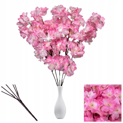 Sztuczna WIŚNIA JAPOŃSKA sztuczne kwiaty bukiet gałązki dekoracja do wazonu