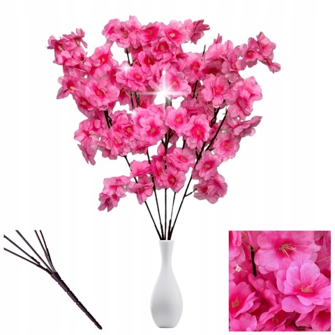 Sztuczna WIŚNIA JAPOŃSKA sztuczne kwiaty bukiet gałązki dekoracja do wazonu