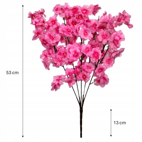 Sztuczna WIŚNIA JAPOŃSKA sztuczne kwiaty bukiet gałązki dekoracja do wazonu