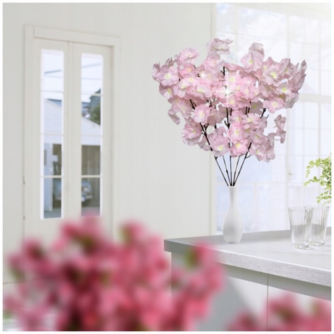 Sztuczna WIŚNIA JAPOŃSKA sztuczne kwiaty bukiet gałązki dekoracja do wazonu