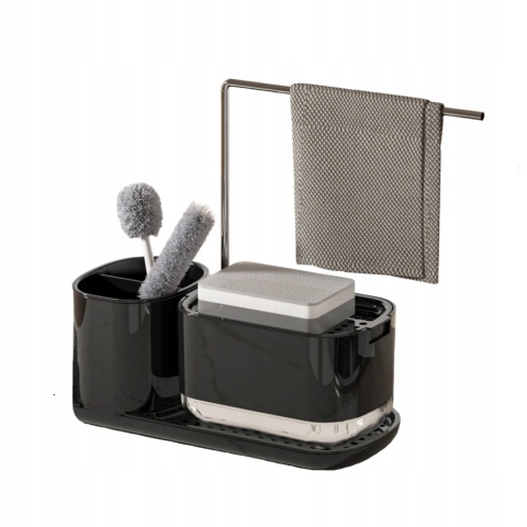 ZESTAW ORGANIZER DO KUCHNI NA AKCESORIA dozownik na płyn do naczyń z pompką