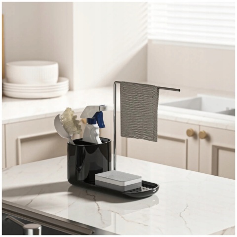 ZESTAW ORGANIZER DO KUCHNI NA AKCESORIA dozownik na płyn do naczyń z pompką