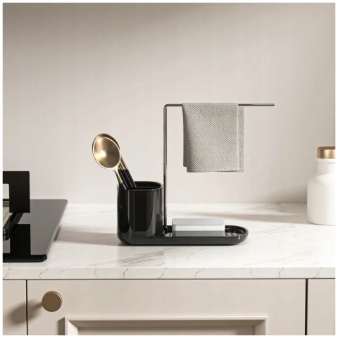 ZESTAW ORGANIZER DO KUCHNI NA AKCESORIA dozownik na płyn do naczyń z pompką