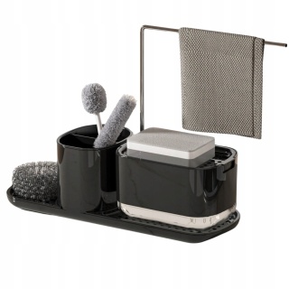 ZESTAW ORGANIZER DO KUCHNI NA AKCESORIA dozownik na płyn do naczyń z pompką