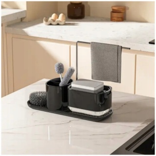 ZESTAW ORGANIZER DO KUCHNI NA AKCESORIA dozownik na płyn do naczyń z pompką