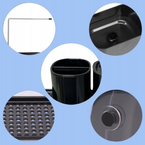 ZESTAW ORGANIZER DO KUCHNI NA AKCESORIA dozownik na płyn do naczyń z pompką