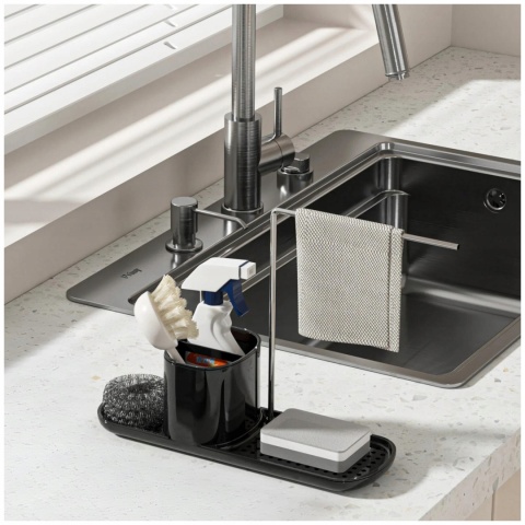 ZESTAW ORGANIZER DO KUCHNI NA AKCESORIA dozownik na płyn do naczyń z pompką