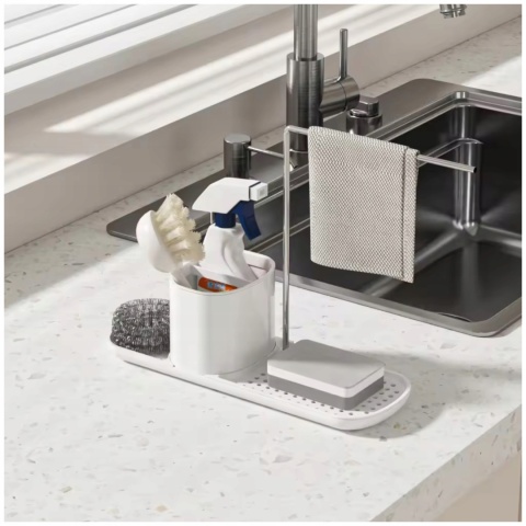 ZESTAW ORGANIZER DO KUCHNI NA AKCESORIA dozownik na płyn do naczyń z pompką